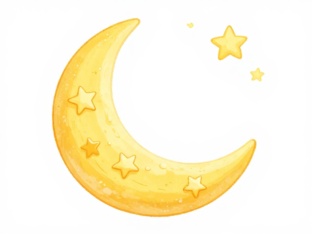 手绘童趣风星星月亮童话场景素材下载_高清插画设计灵感
