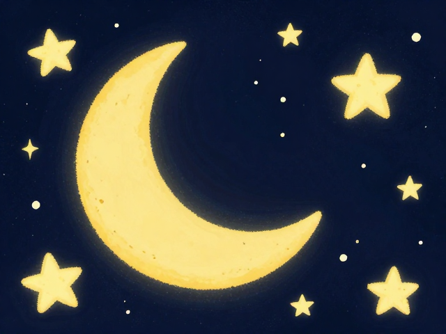手绘童趣风星星月亮童话场景灵感_高清插画设计灵感