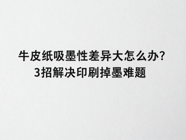 牛皮纸模切吸墨性差异大怎么办?3招解决印刷掉墨难题
