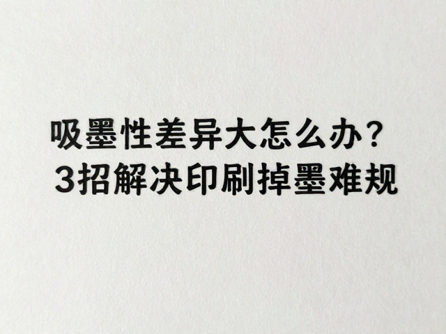 优化油墨配方以匹配纸张特性