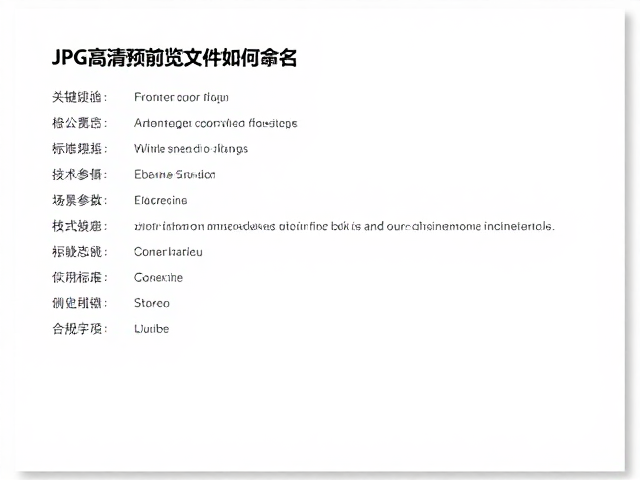 技术参数与格式一致性