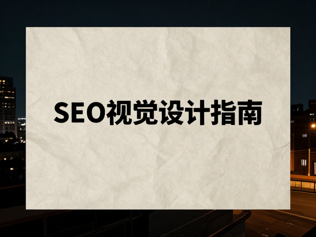 暗黑风夜景中心构图,叠加旧纸纹理的SEO视觉设计指南