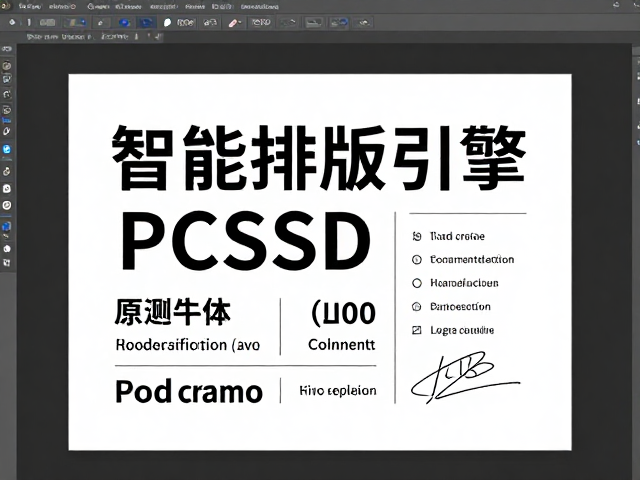 智能排版引擎生成的PSD源文件字体预览工具,一键导出高清设计稿