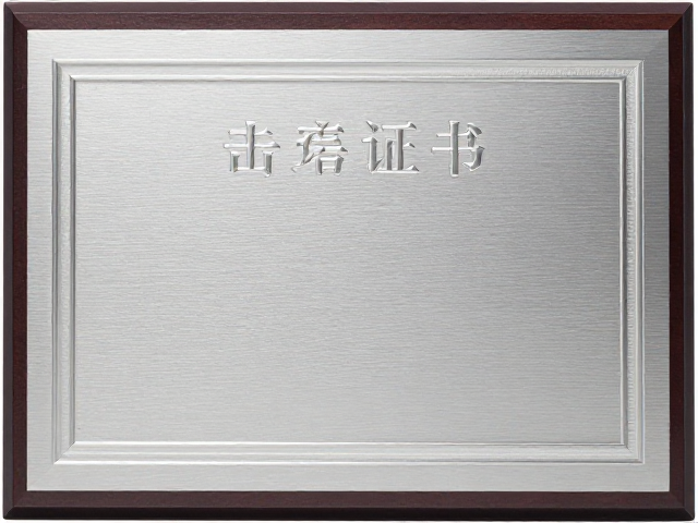 击凸浮雕工艺定制证书奖牌，支持小批量高品质生产