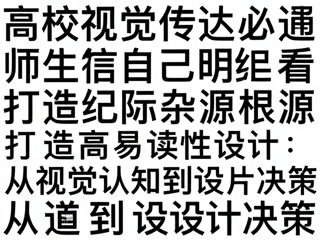 高校视觉传达师生必看，告别色彩杂乱，打造高易读性设计