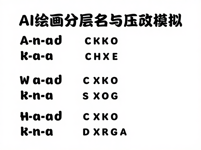 AI绘画分层命名与压痕模拟,字体转曲标准化图层优化指南