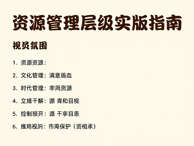 资源管理与长期维护的实用指南