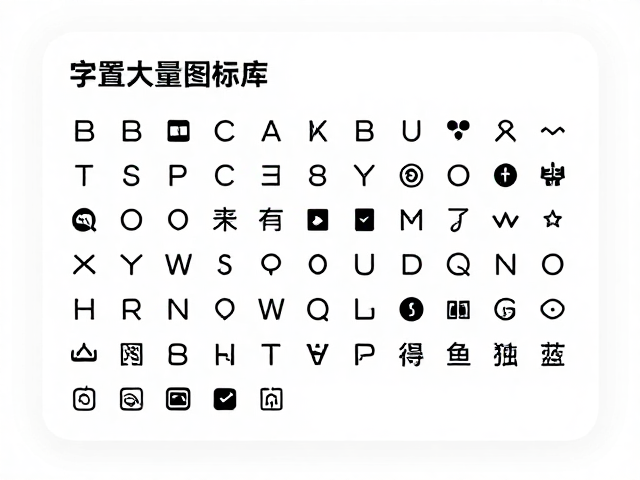 内置海量图标库的多维视觉辅助