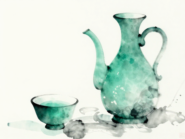 黛青入盏,水墨晕染的酒器美学