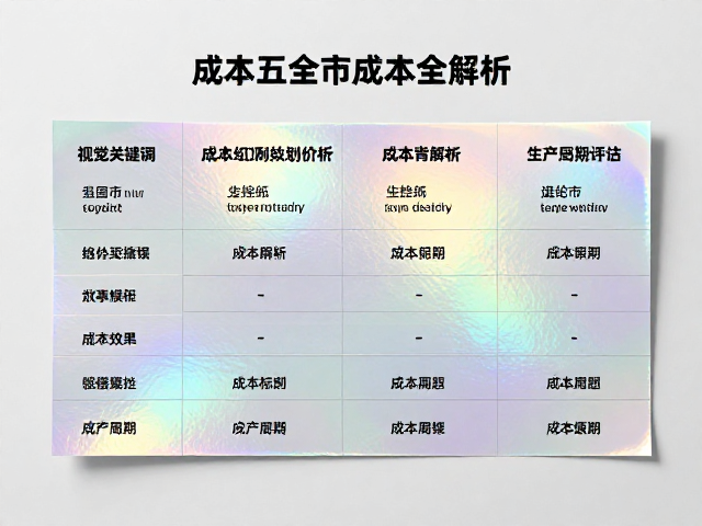 成本构成分析与生产周期评估
