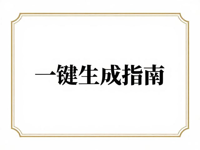 工具赋能:一键生成的技术实现路径