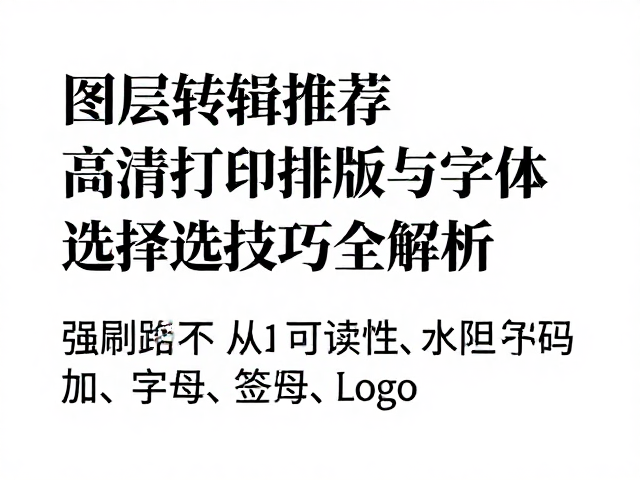 字体选择的从属关系与可读性