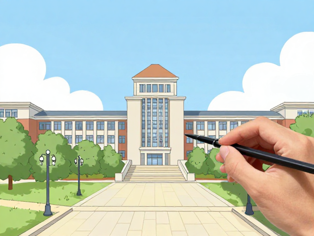 在校大学生用Procreate绘制校园地标,高赞壁纸分享