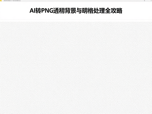 AI转PNG透明背景,Illustrator图片格式转换与透明度处理全攻略