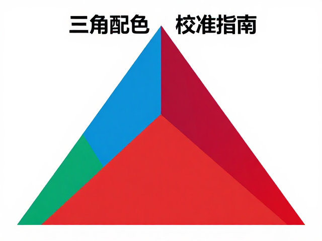三角配色平衡指南,文字背景对比度与多媒介色彩校准实战