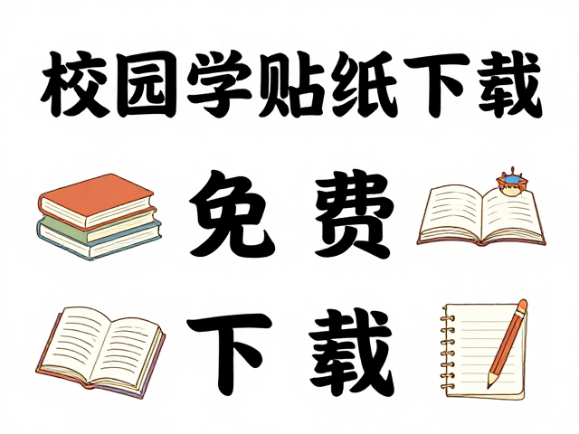 潮流小众贴纸免费下载,高颜值校园学习手账素材推荐