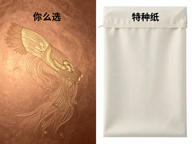 烫金浮雕工艺怎么选？铜版纸与特种纸对比，附专用防尘袋存储指南