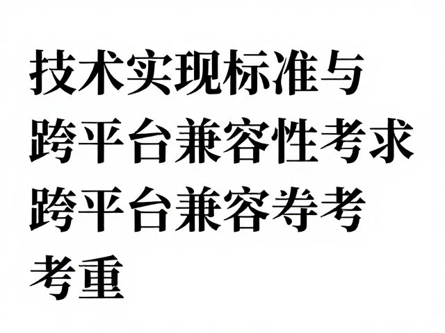 技术实现标准与跨平台兼容性考量