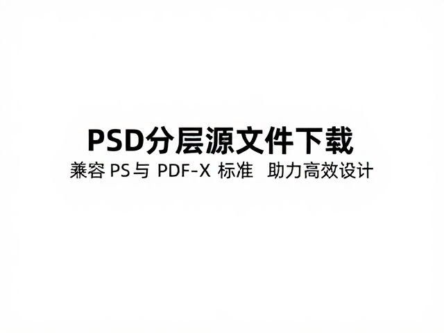 PSD分层源文件下载,兼容PS与PDF/X标准,助力高效设计