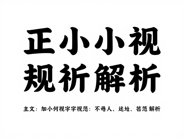 正文最小可视字号的视觉规范解析