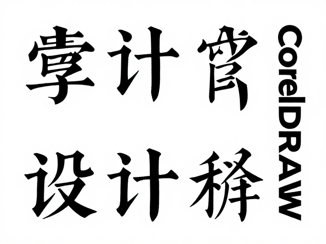CorelDRAW国风字体组合教程,高质感排版技巧与素材分享