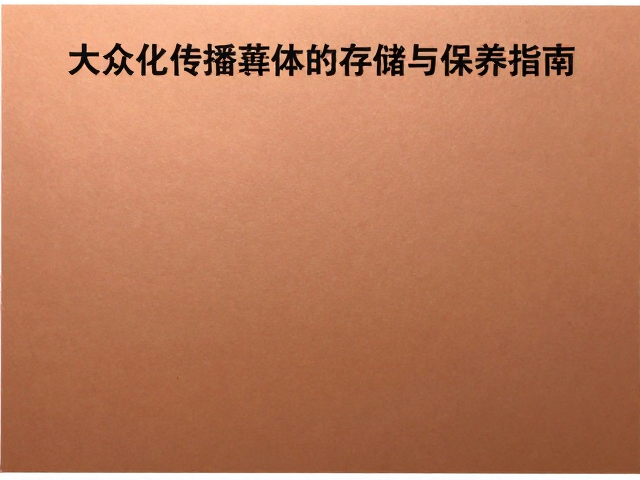 大众化传播载体的存储环境标准