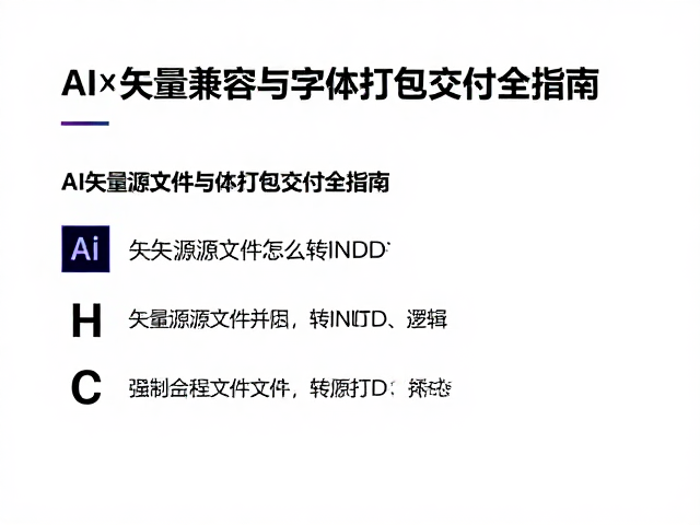 AI矢量源文件怎么转INDD?InDesign兼容与字体打包交付全指南