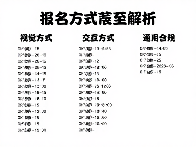 报名方式的信息层级与交互体验