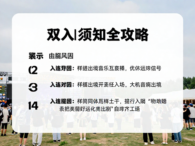 音乐节入场实境流程与装备建议