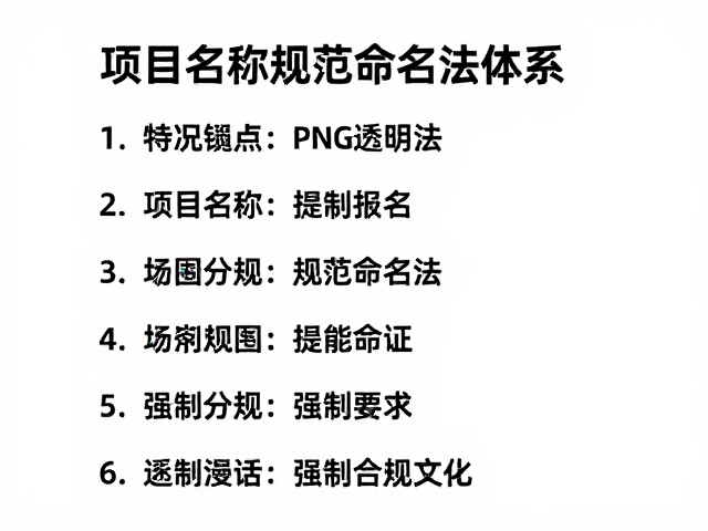 项目名称规范命名法体系
