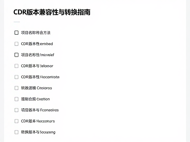 CDR版本兼容性与转换逻辑
