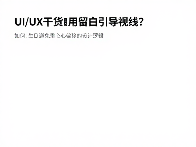 视线引导的逻辑:利用间距构建阅读路径