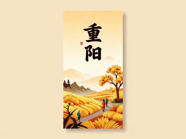 传统色彩体系在重阳节海报中的应用逻辑