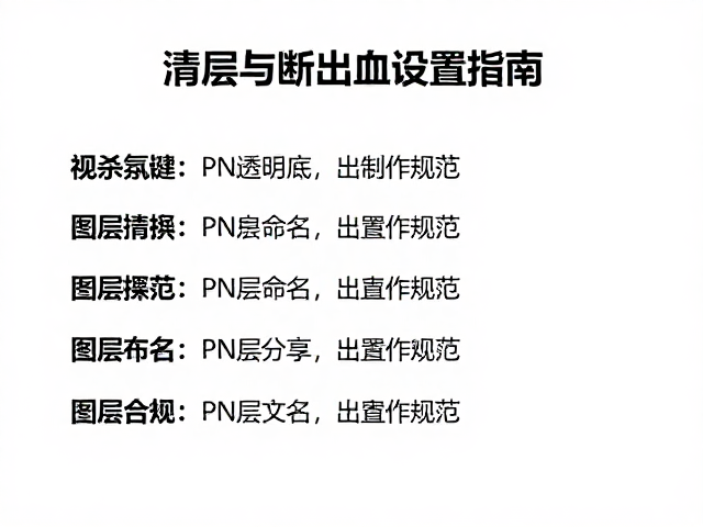图层命名清晰与出血设置指南