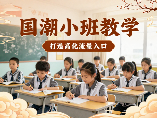 国潮风小班教学,沉浸式课程推广海报,打造高转化流量入口