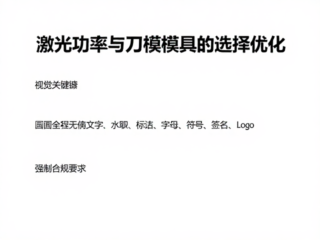 激光功率参数的精细化调控策略