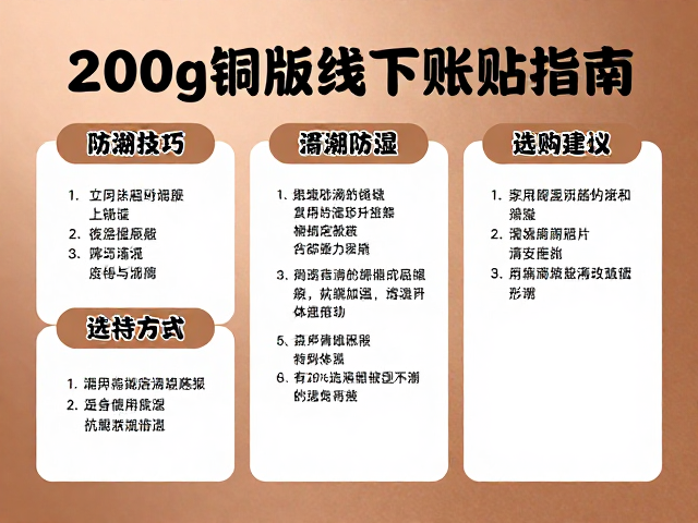 200g铜版纸海报线下张贴指南,防潮防湿技巧与选购建议