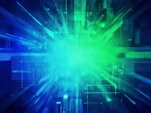 蓝绿科技感派对海报设计,电子屏展示创意灵感