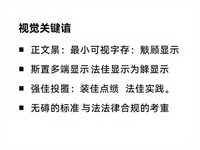无障碍标准与法律合规性考量