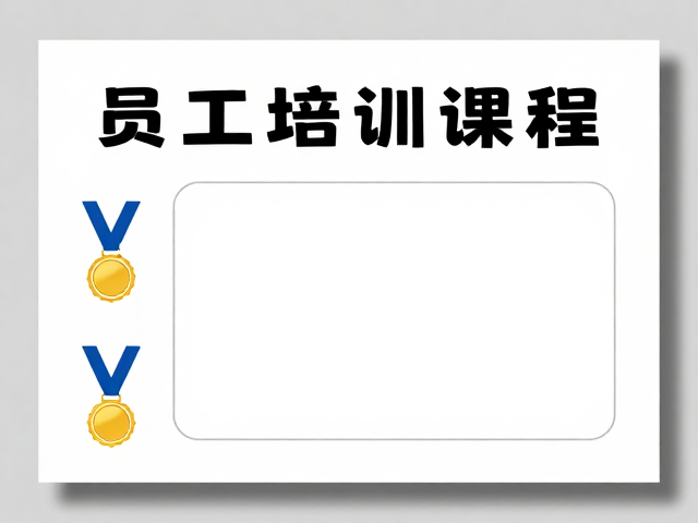 企业员工培训课程海报设计模板,附证书奖章素材一键下载