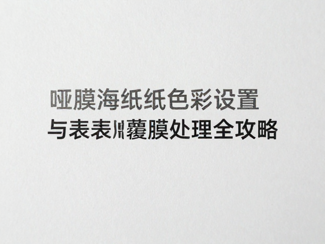 环境控制与输出后的保存规范