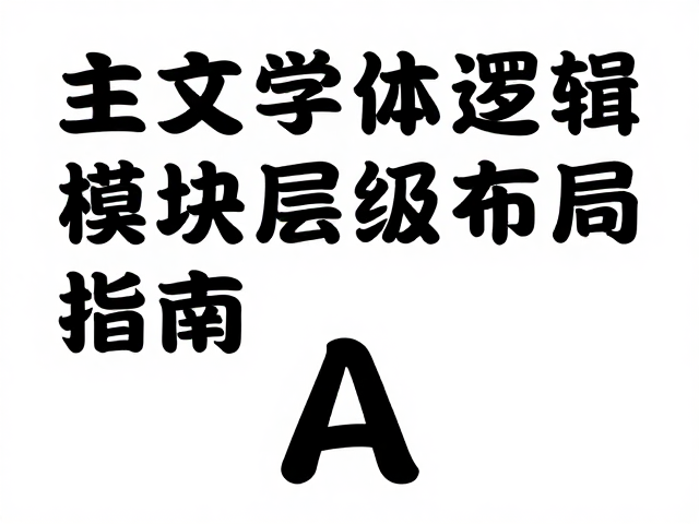 正文清晰易读！字体搭配数量限制与模块化布局指南