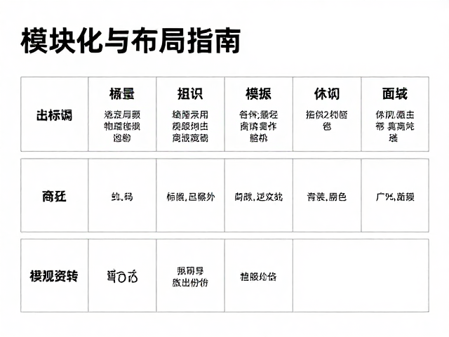 模块化布局的网格系统与应用场景