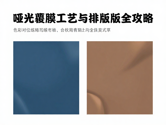 哑光覆膜工艺详解，色彩对位练习与标题文字排版全攻略