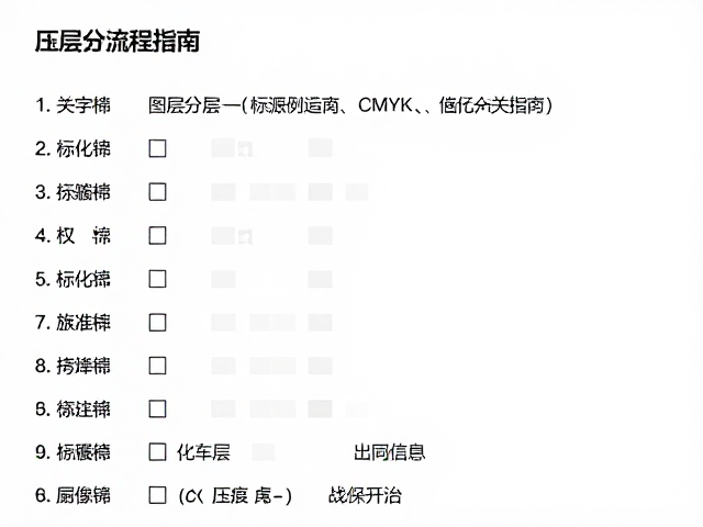 图层分层命名标准化,压痕效果模拟与CMYK数值确认全流程指南