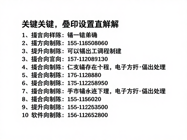 软件设置与输出检查流程