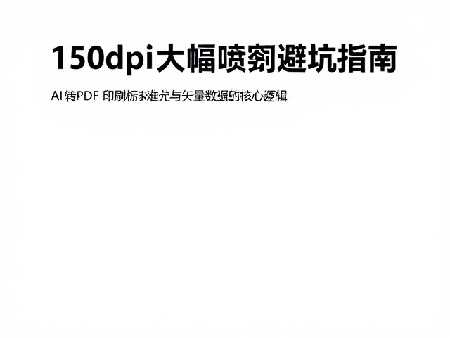 AI转PDF印刷标准,150dpi大幅面喷绘避坑指南与设置详解
