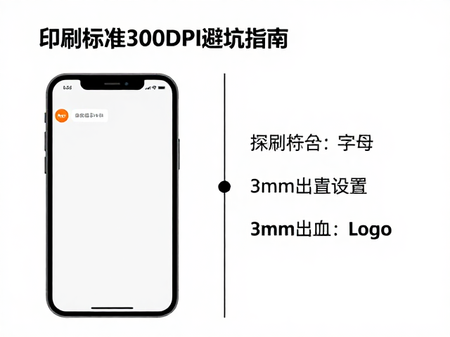 印刷标准300DPI与3mm出血设置,链接图像管理避坑指南
