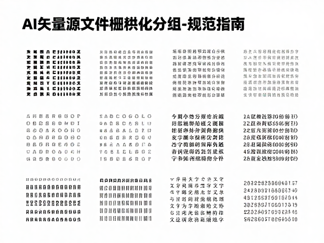 AI矢量源文件栅格化文字处理与图层分组规范指南
