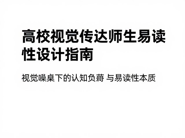 高校视觉传达师生必看，品牌一致性下的高易读性设计指南